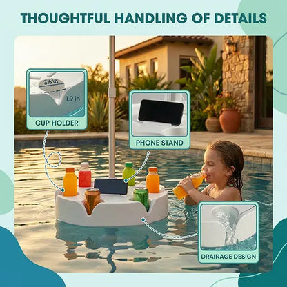 🏊🏻 Floating Pool Umbrella with Bar and Base