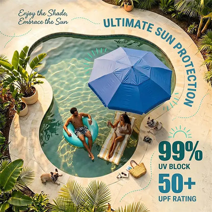 🏊🏻 Floating Pool Umbrella with Bar and Base